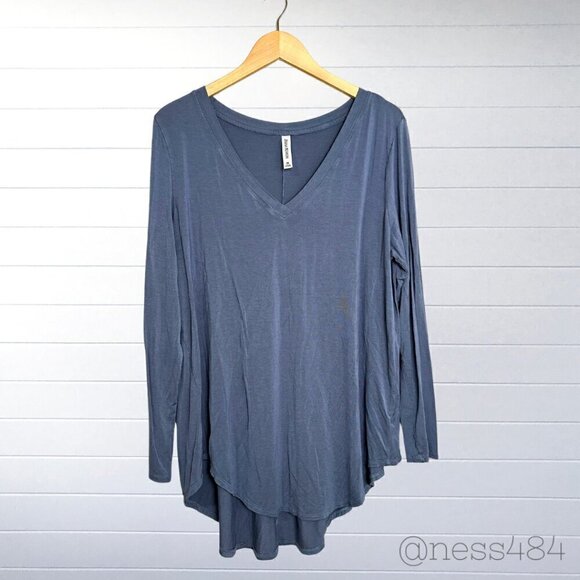 Zenana Premium Tops - Zenana Premium Blue Long Sleeved Top 2X